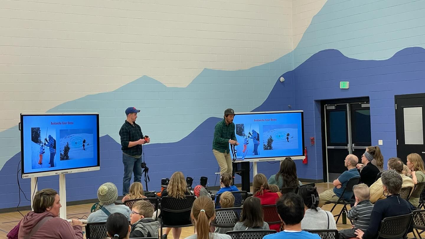 Steve Flowers and Aaron Rose presented about backcountry skiing/splitboarding basics!